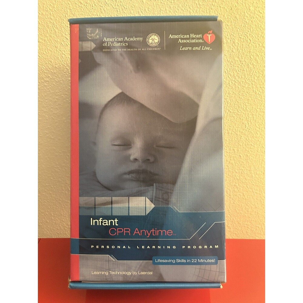 American Heart Association Infant CPR Anytime Training Kit Mannequin Doll & Dvd
